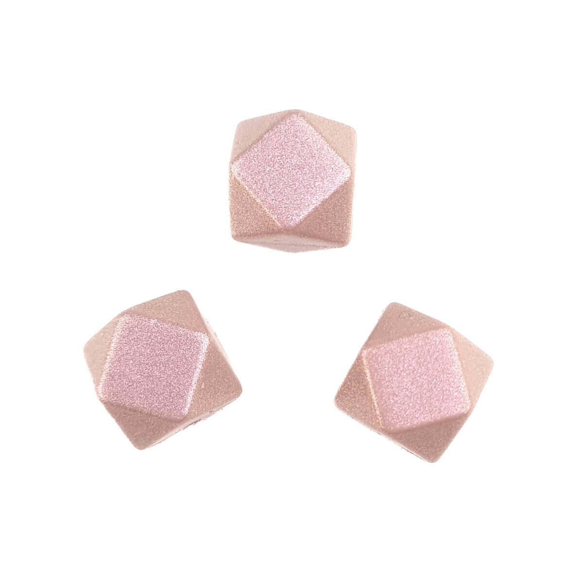 silicone beads pale rose pearl print wholesale baby safe