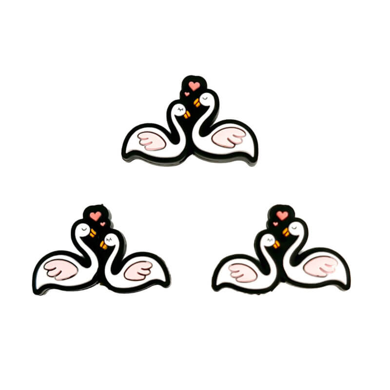 Silikonperlen - Swan Love
