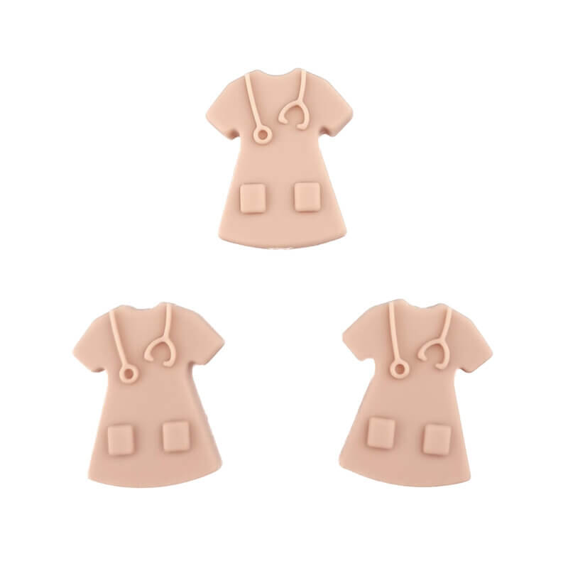 Siliconen kralen - Verpleegsters - Uniform - Wood