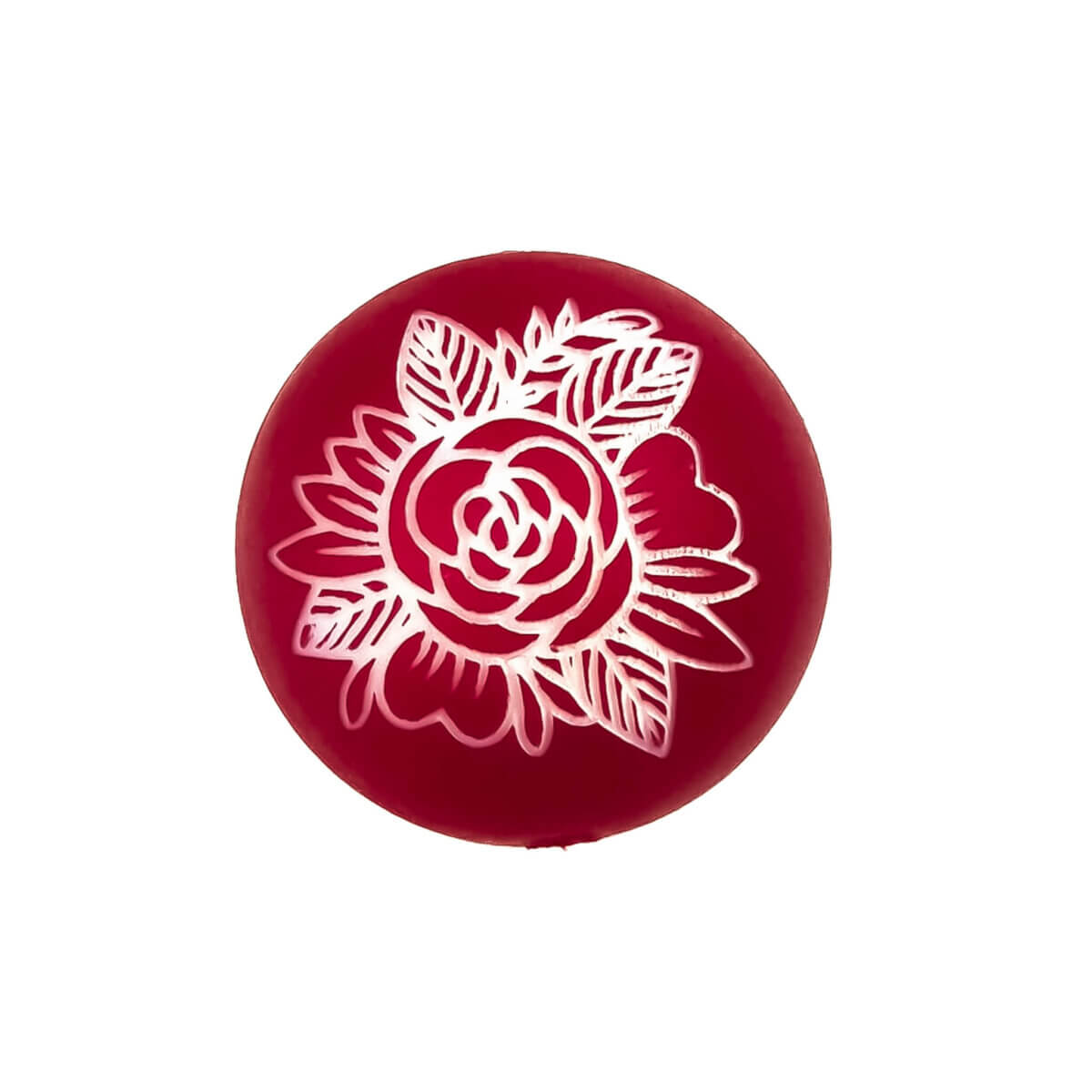 <ul> <li>Special custom made silicone beads - 20 mm - Peony - Red Nugget</li> <li>These beads are made with a special unique manufacturing technique!</li> <li>Color red Nugget</li> <li>Engraved with a Peony!</li> <li>Hole from top to bottom</li> <li>High quality baby safe silicone</li> <li>Safe according to EN-71 chemical testing!</li>
</ul>
Perfect for use on our wine stoppers, key chains, bottle openers, coat hangers and more. Jootjes Haakcadeautjes