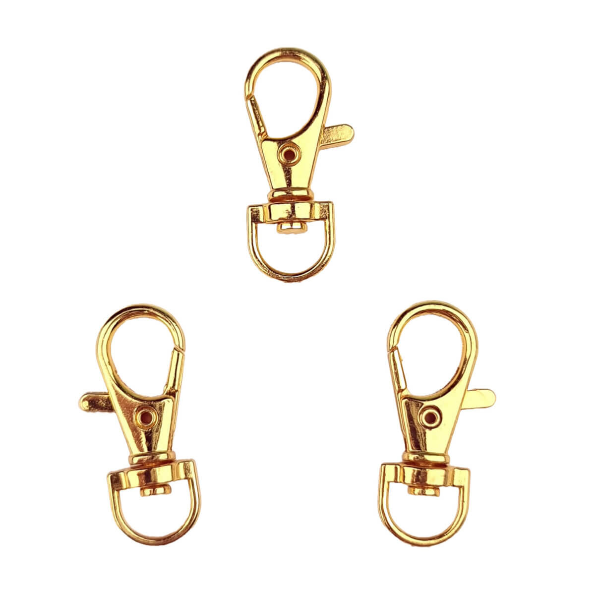 <h4>Musketenhaken - Gold</h4>
Ideal zur Herstellung eines gehäkelten Schlüsselanhängers oder Glücksbringers oder eines handgefertigten Schlüsselanhängers oder Taschenanhängers aus Holz- oder Silikonperlen mit oder ohne Namen. Zum Beispiel für eine Sporttasche. Jootjes Haakcadeautjes
