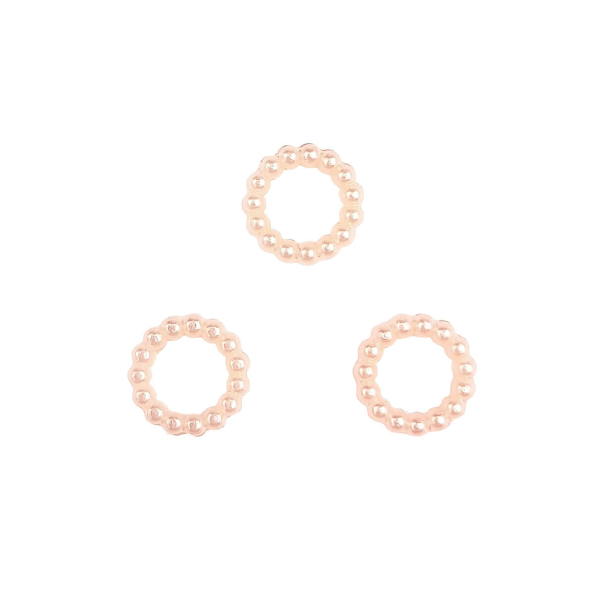 Bague en perles - Light Peach - 10 MM