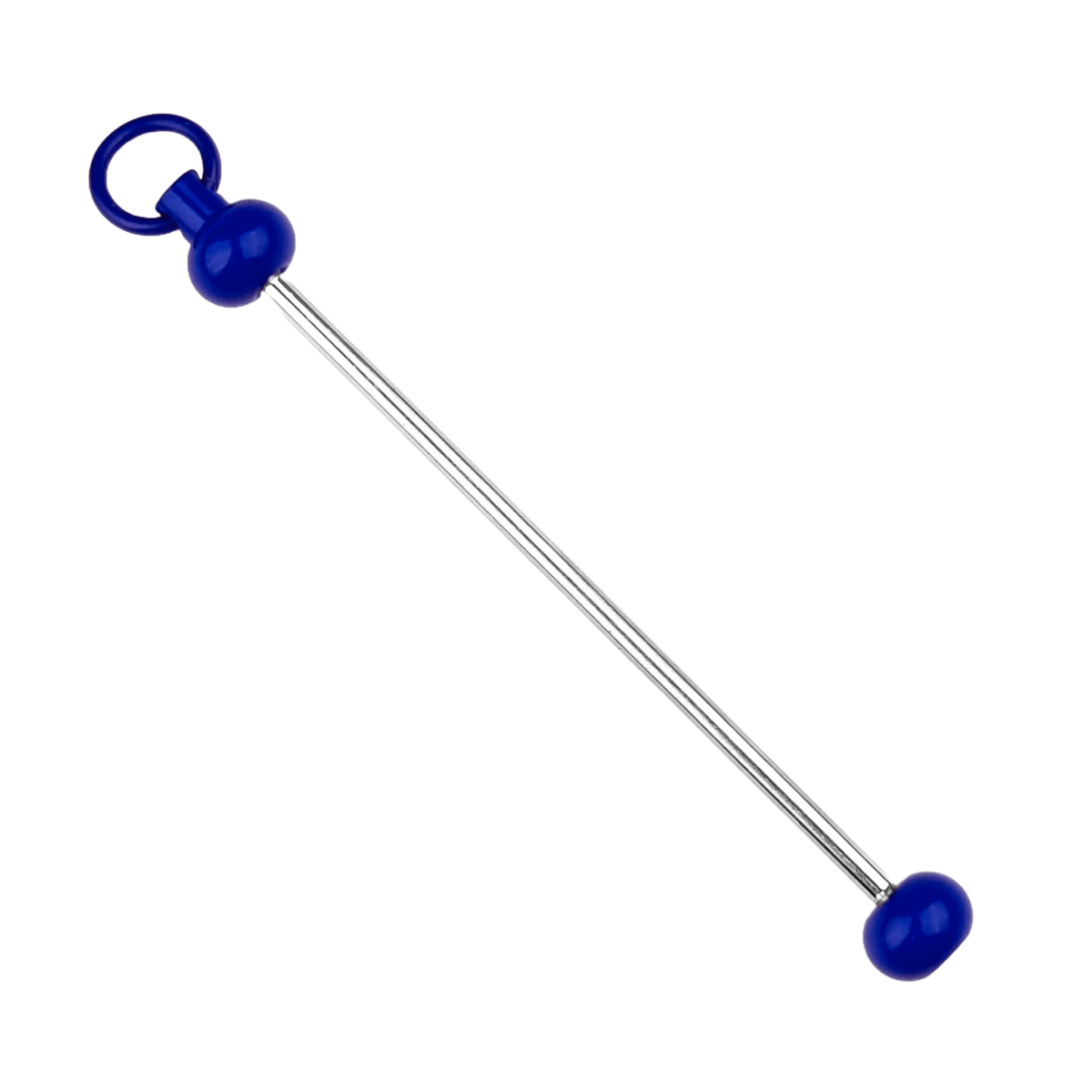 <ul> <li>Pendentif fileté en acier inoxydable de couleur bleue.</li> <li>La tige est munie d'une boule des deux côtés, que l'on visse.</li> <li>Toutes les perles (à l'exception des perles de lettres en acrylique) s'y adaptent.</li> <li>La distance entre les sphères est d'environ 6 cm.</li> <li>Très joli comme décoration de Noël/ornement dans l'arbre de Noël</li>
</ul> Jootjes Haakcadeautjes