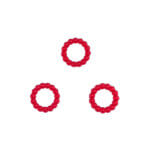 Parel ringetje - Rood - 10 MM