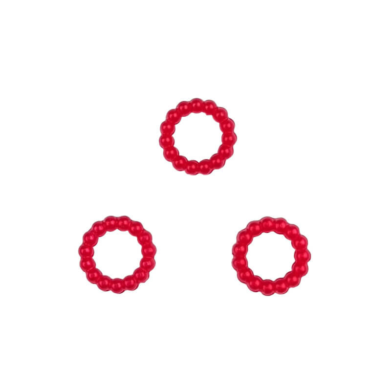 Parel ringetje - Rood - 10 MM