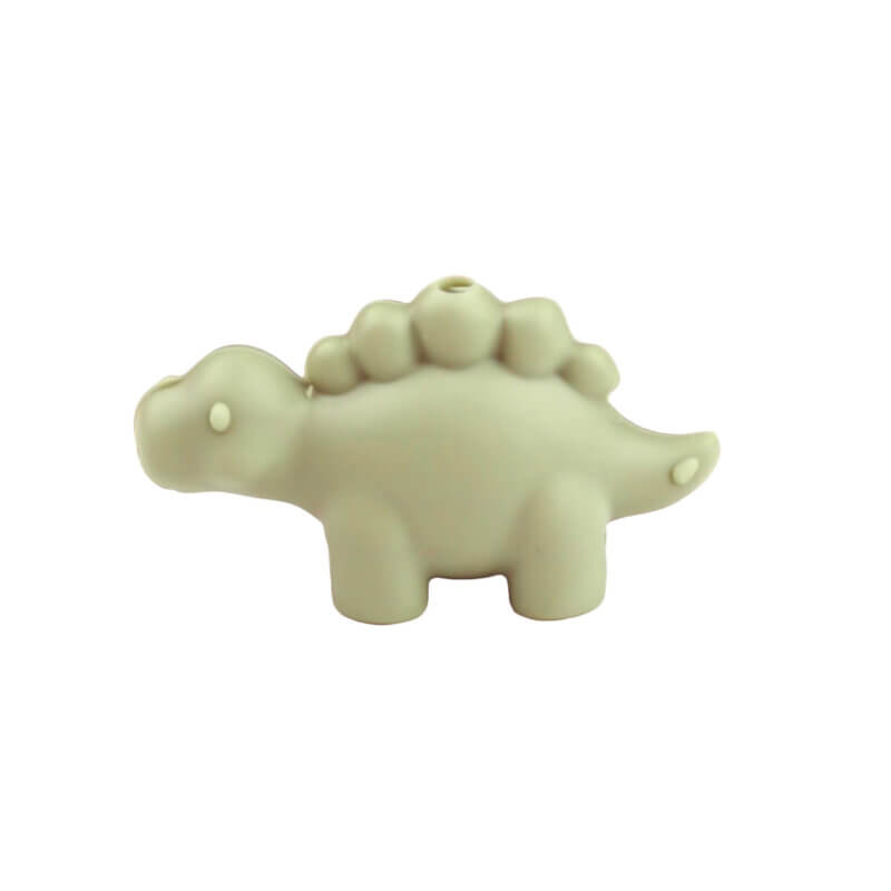 Siliconen Kraal - 3D Dino - Stegosaurus - Pistache