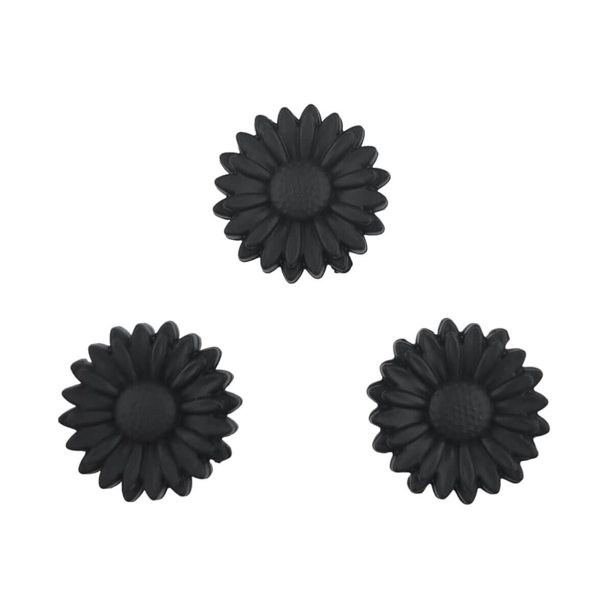 Variante: Blume - 22 mm - Schwarz Hergestellt aus BPA-freiem Silikon. Völlig frei von schädlichen Chemikalien, wie es die europäischen Prüfkriterien EN-71 vorschreiben, und daher 100% kindersicher. Für weitere Informationen über die Verwendung,
lesen Sie unten auf der Seite. Jootjes Haakcadeautjes