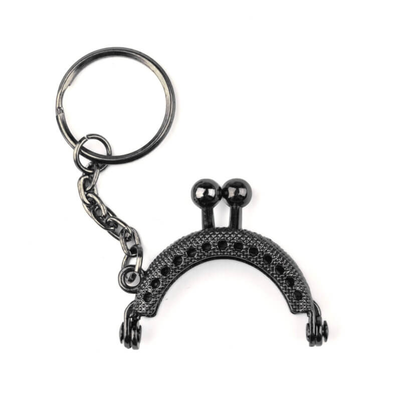 Portemonnée beugel sleutelhanger Zwart