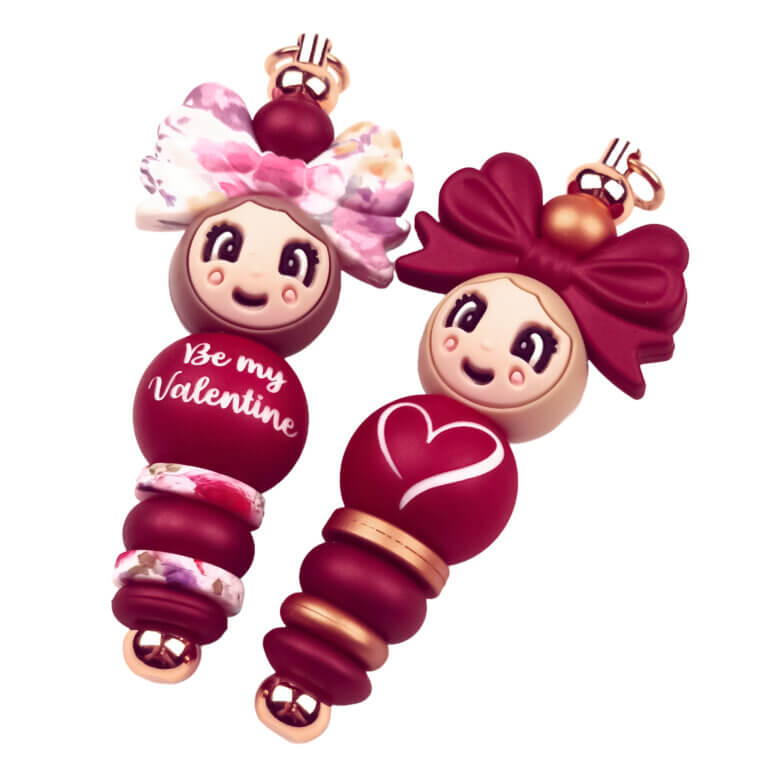 DIY Silicone beads kit lucky doll valentine girl Lucky doll doll BPA free Wholesale side set