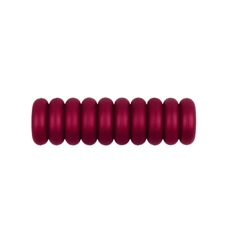 Siliconen kralen - Mini Abacus - 12 x 4 mm - Red Nugget Print
