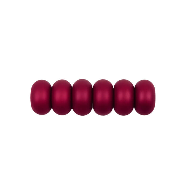 Siliconen kralen 14 mm - Abacus - Red Nugget Print