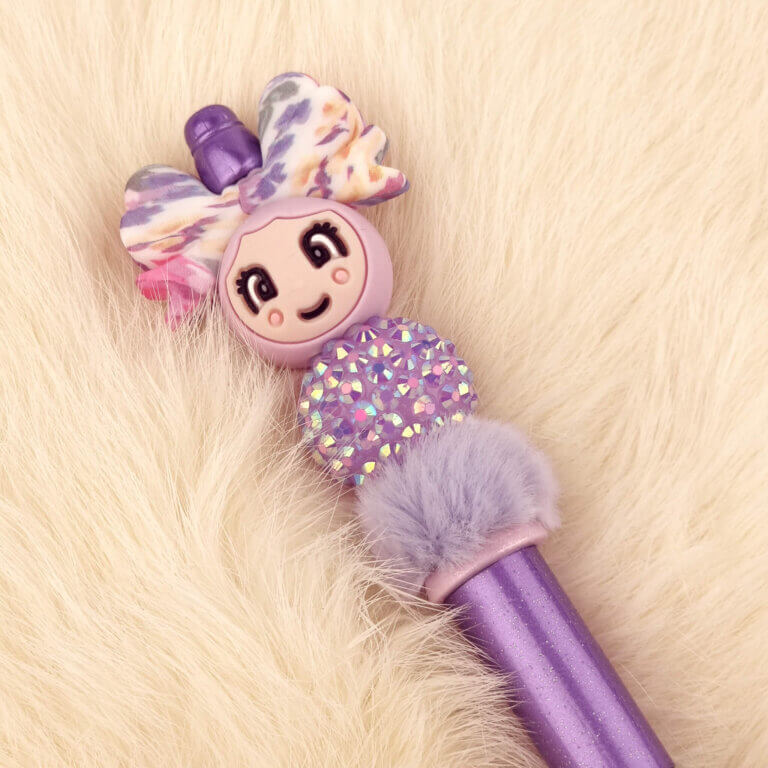 Starter set bead pen self make powder lilac lucky doll pompon