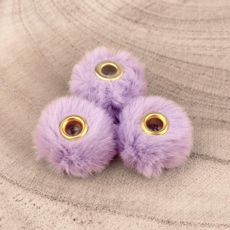 Pompon Kralen - 20 mm - Violet