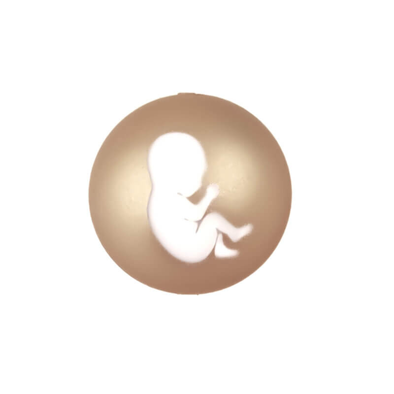 Siliconen kralen gegraveerd Champagne Nugget baby relatiegeschenk verloskundige