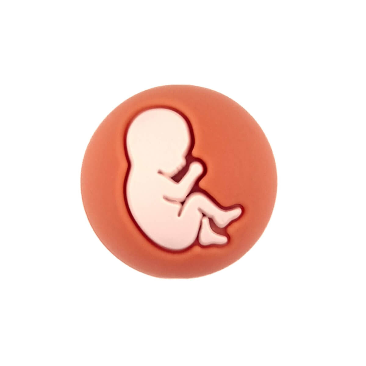 Silikonperlen Babybauch Terracotta 21 mm Großhandel bpa frei