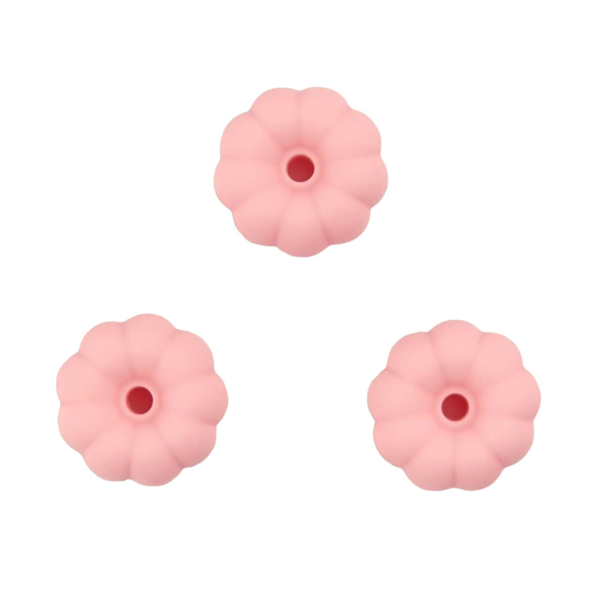 Silikonperlen Großhandel Kürbis Schnuller Schnur Beißring Schlüsselanhänger Pfirsich Rosa