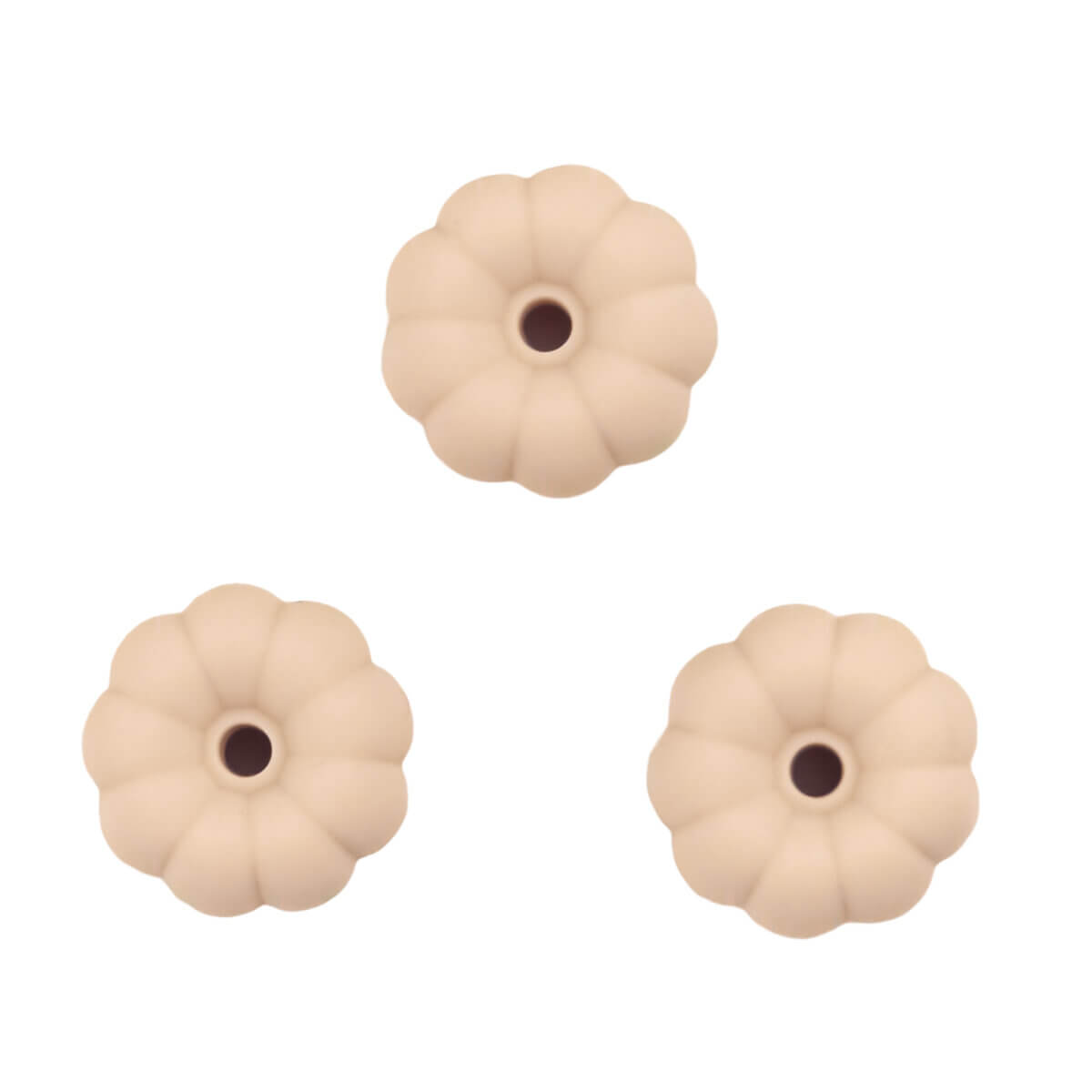 Silicone Beads Wholesale Pumpkin Pacifier Cord Teething Ring Keychain Old Lace