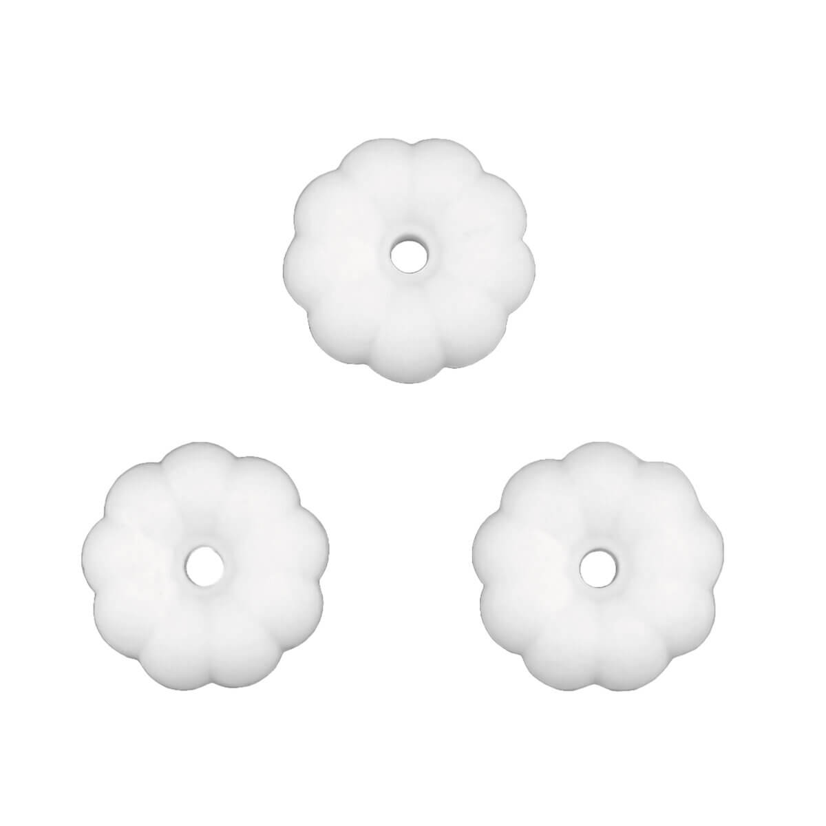 Silicone Beads Wholesale Pumpkin Pacifier Cord Teething Ring Keychain White