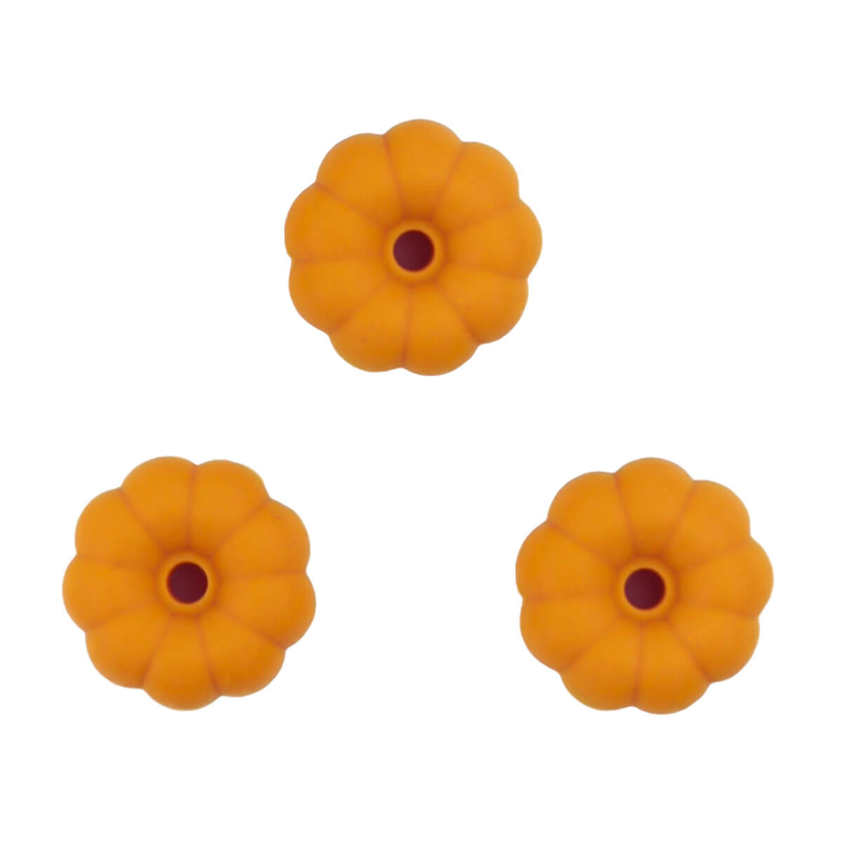Silicone Beads Wholesale Pumpkin Pacifier Cord Teething Ring Keychain Papaya
