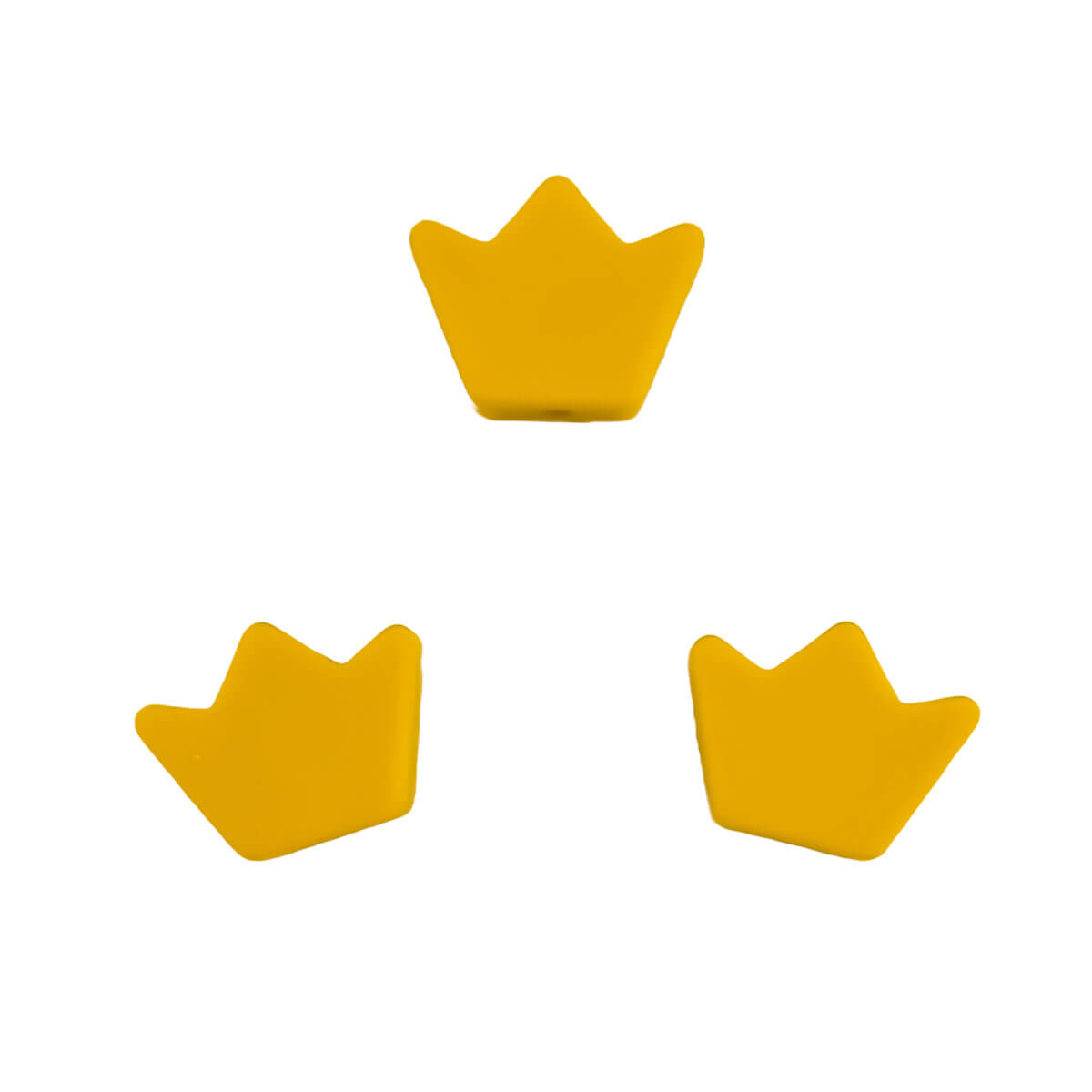 Siliconen kralen kroon oker geel koningsdag