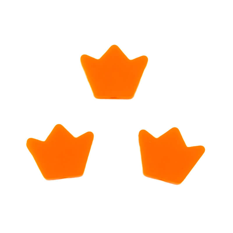 Perles en silicone couronne orange kingsday