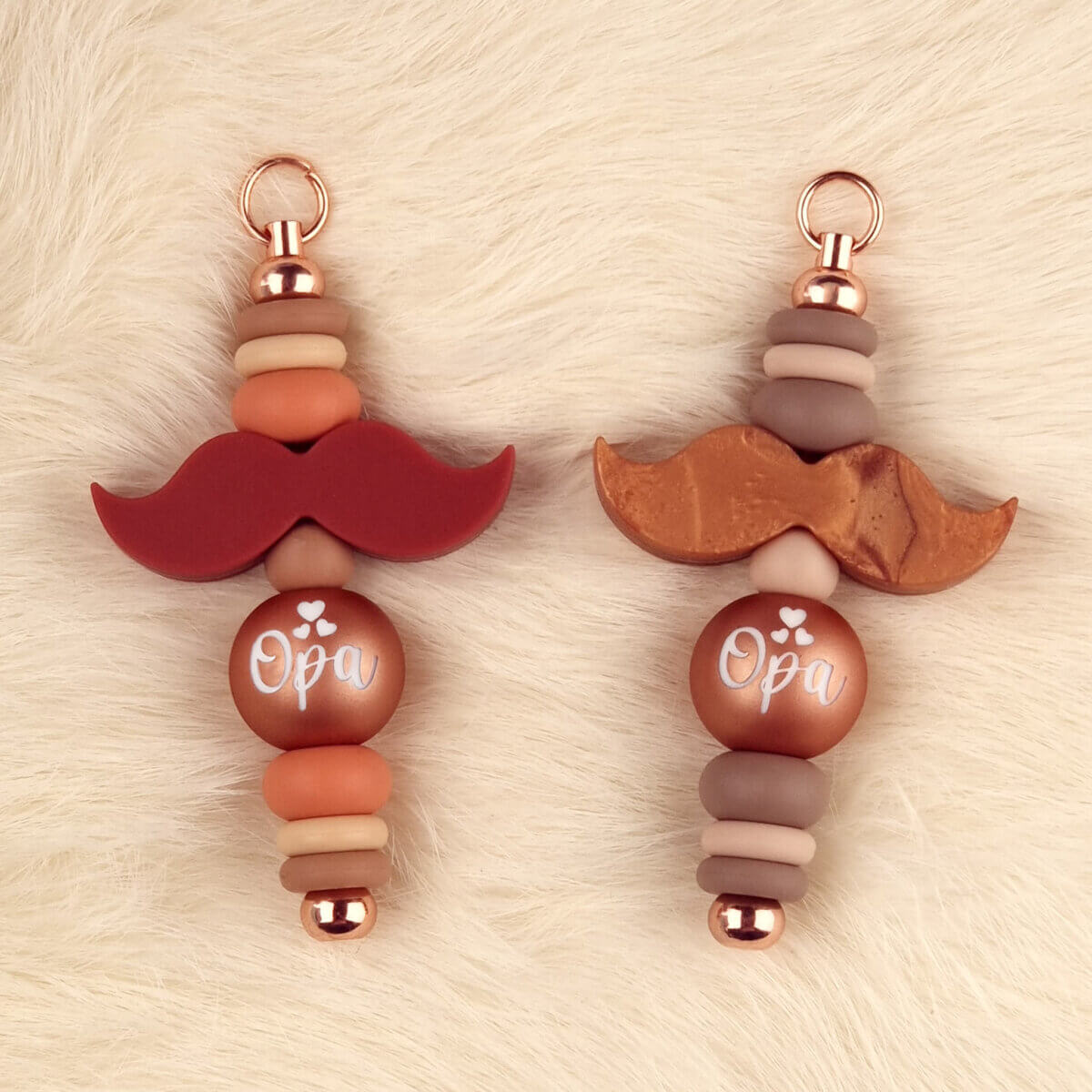 Dit setje bevat alle benodigdheden voor beide hangers uit de Set Opa met Snor - Copper Nugget Jootjes Haakcadeautjes