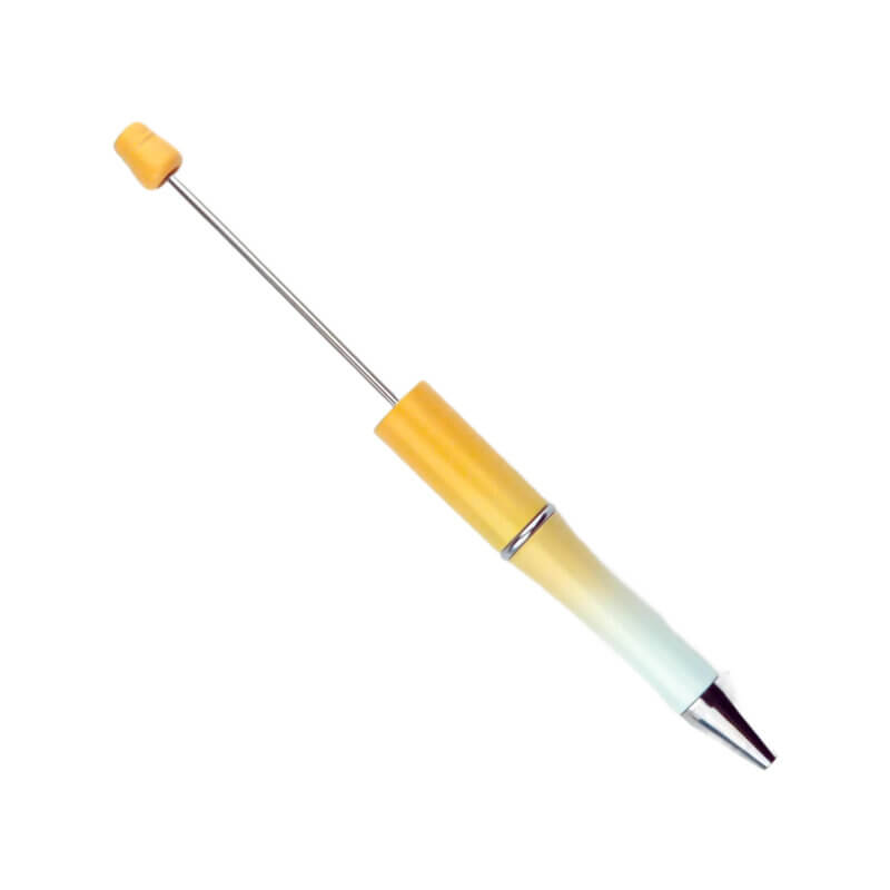 Kralenpen - Juffen Cadeau - Wit Zon Geel Verloop - Per 3 stuks