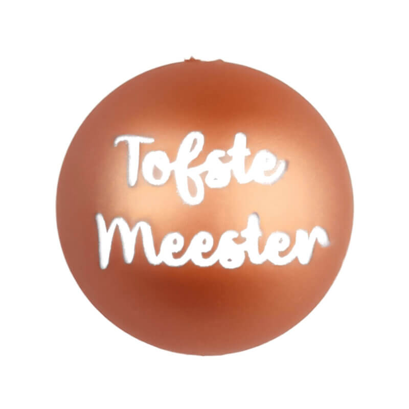 Siliconen Kraal – Gegraveerd – Copper Nugget – Tofste Meester – 20 mm