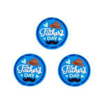 Siliconen kralen Fathers Day rond Blauw Groothandel