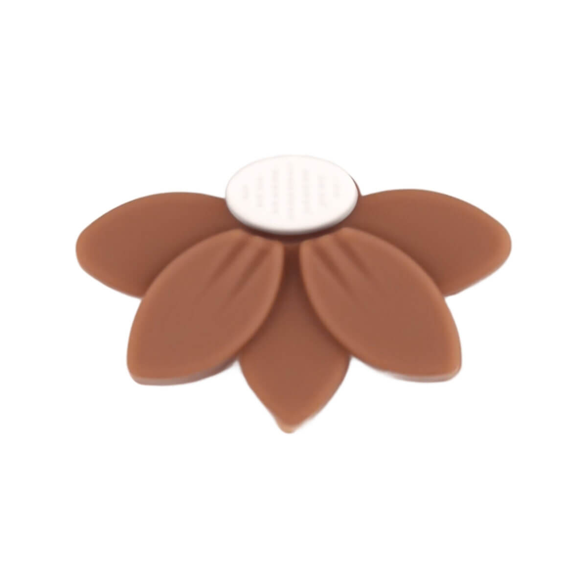Kleur: Milk Chocolate Formaat: 30 x 18 x 8 mm Type: Halve Daisy / Halve bloem Jootjes Haakcadeautjes