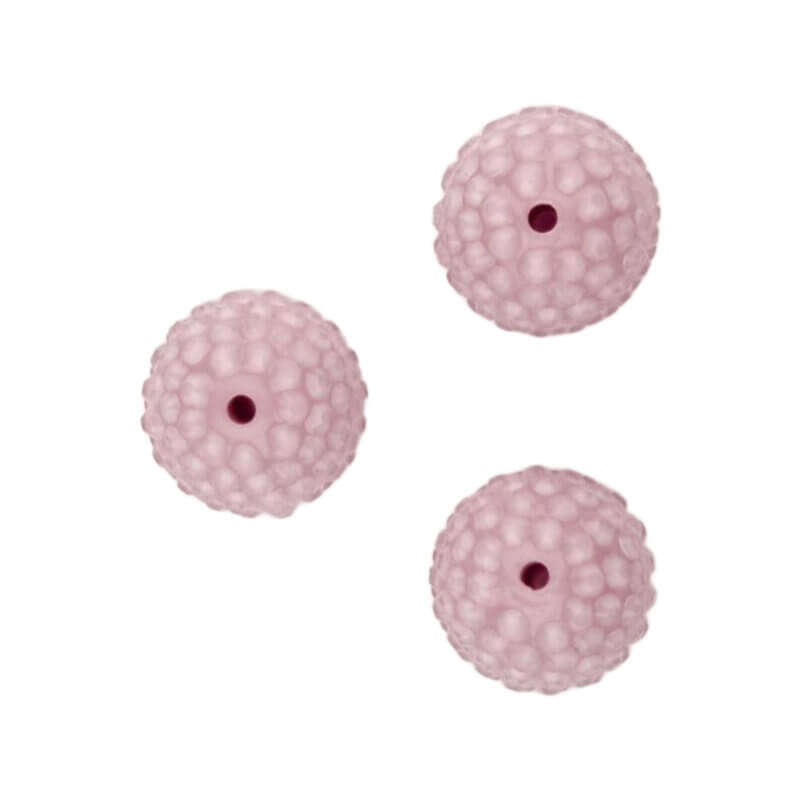 Acryl kralen met Steentjes - 20 mm - Champagne Pink