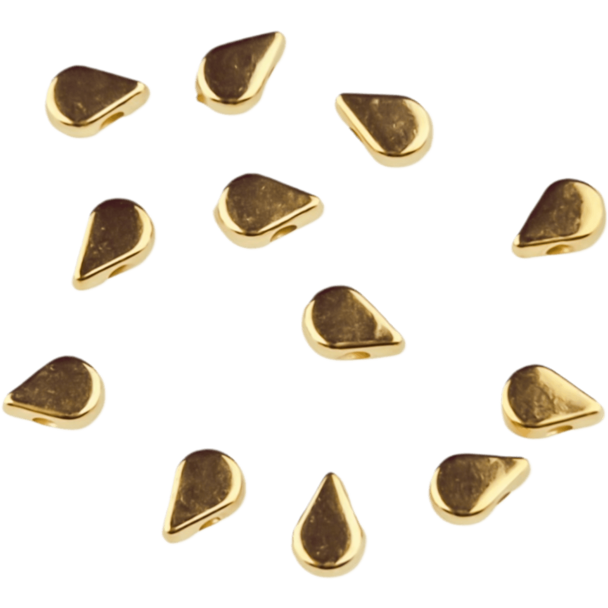 Formaat: 6 mm Type: Druppel - 6 mm - Wit Goud Jootjes Haakcadeautjes