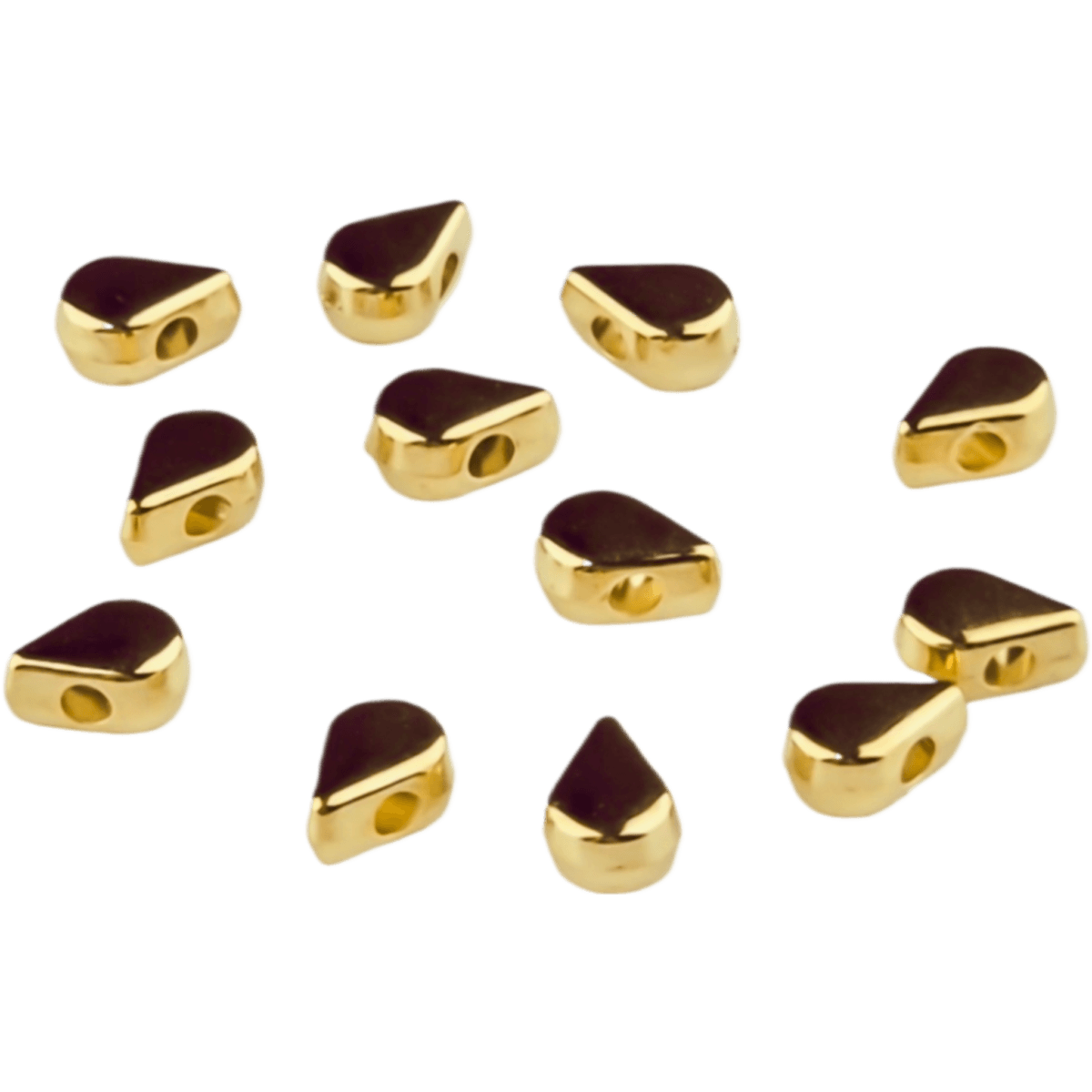 Formaat: 6 mm Type: Druppel - 6 mm - Wit Goud Jootjes Haakcadeautjes