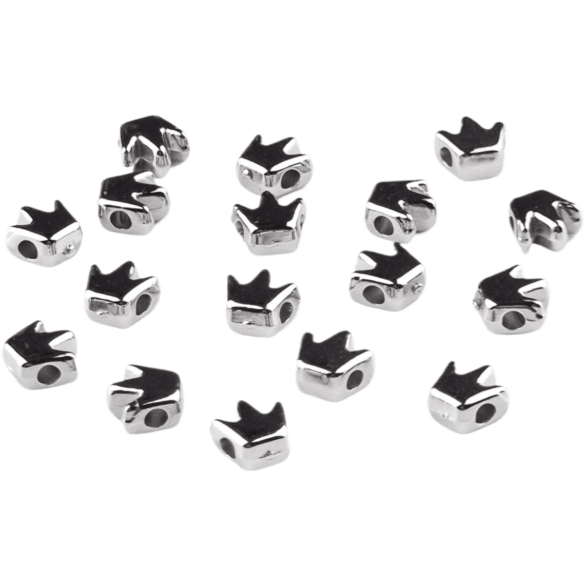 Formaat: 6 mm Type: Kroon - 6 mm - Zilver Jootjes Haakcadeautjes