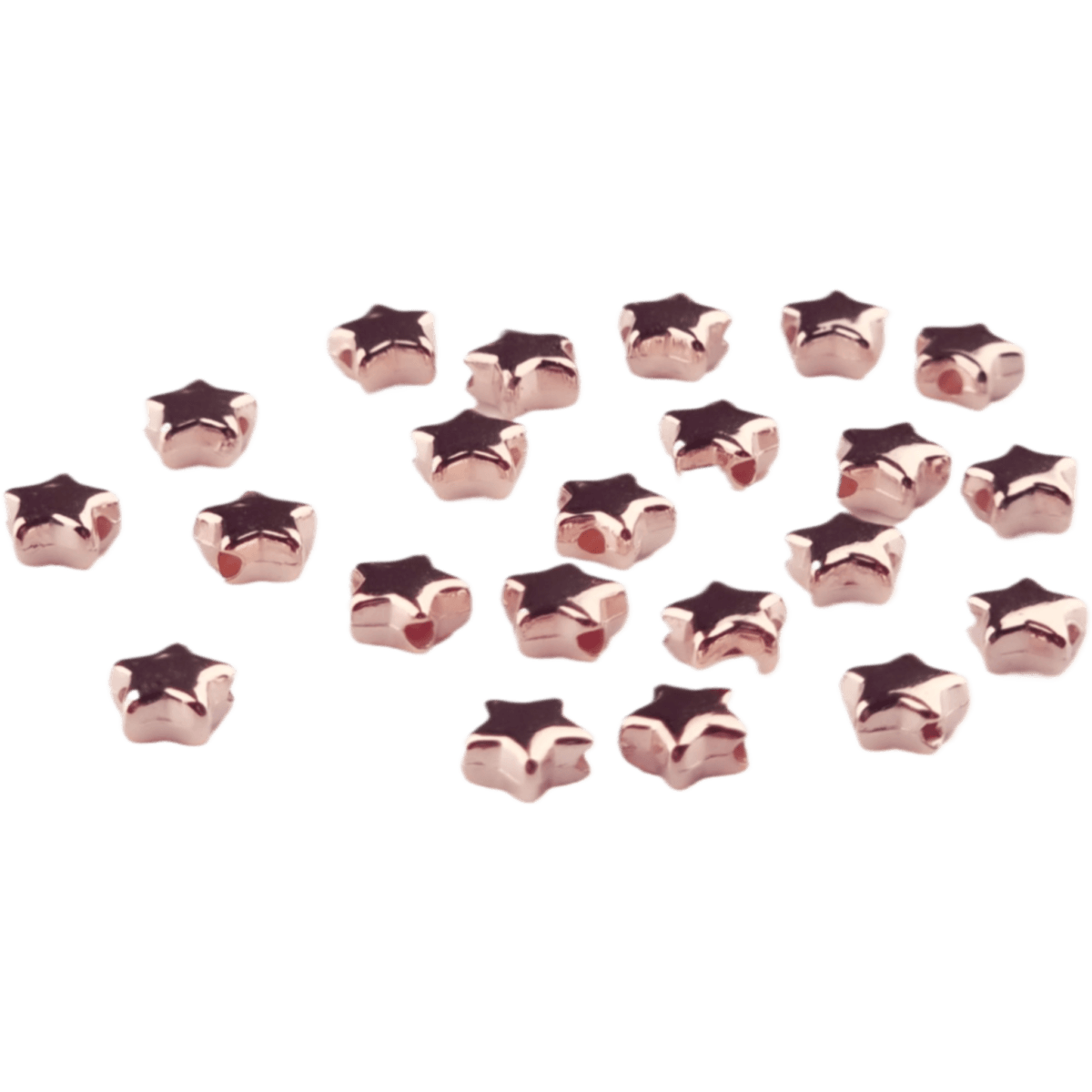 Formaat: 6 mm Type: Ster - 6 mm - Rose Goud Jootjes Haakcadeautjes