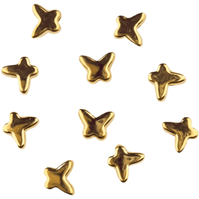 Acryl kralen - Vlinder - 6 mm - Wit Goud