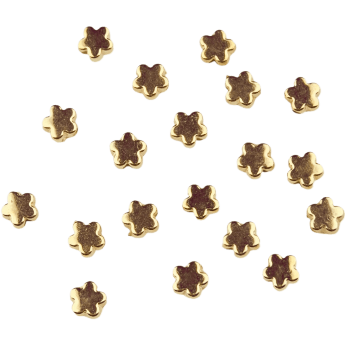 Formaat: 6 mm Type: Bloem - 6 mm - Wit Goud Jootjes Haakcadeautjes