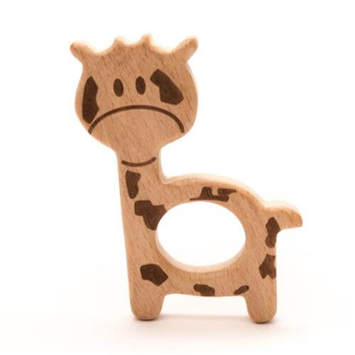 Houten bijtring Durable Giraf