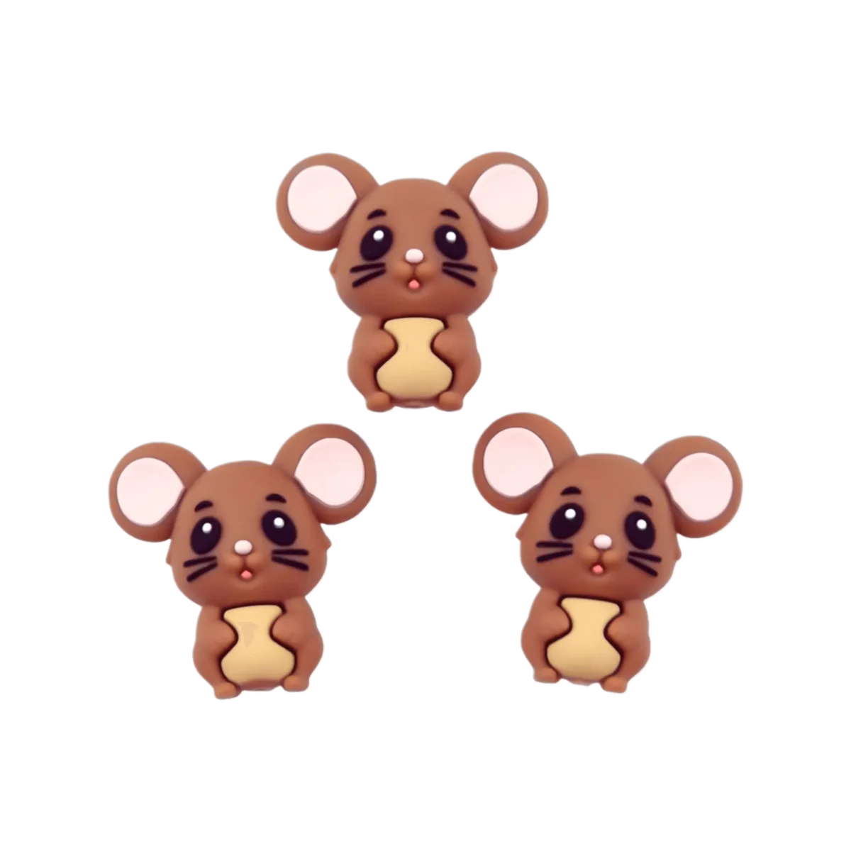 Matériau : 100% sans BPA, sûr selon EN-71, silicone Type : Souris Couleur : Chocolat au lait Jootjes Haakcadeautjes