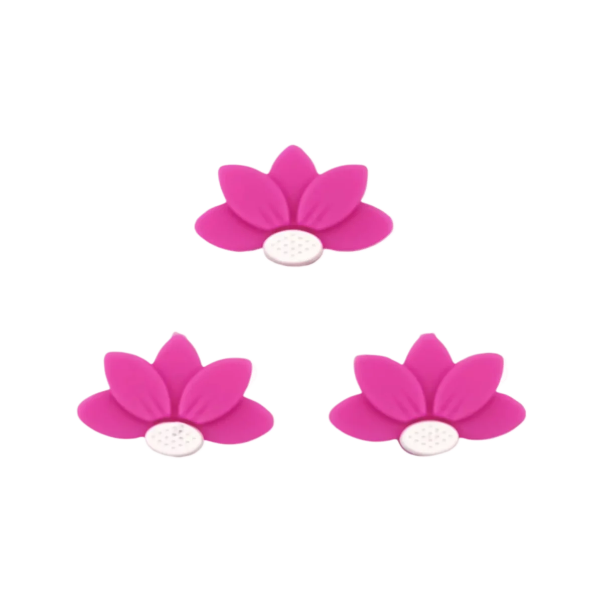 Color: Magenta Size: 30 x 18 x 8 mm Type: Half Daisy / Half Flower Jootjes Haakcadeautjes
