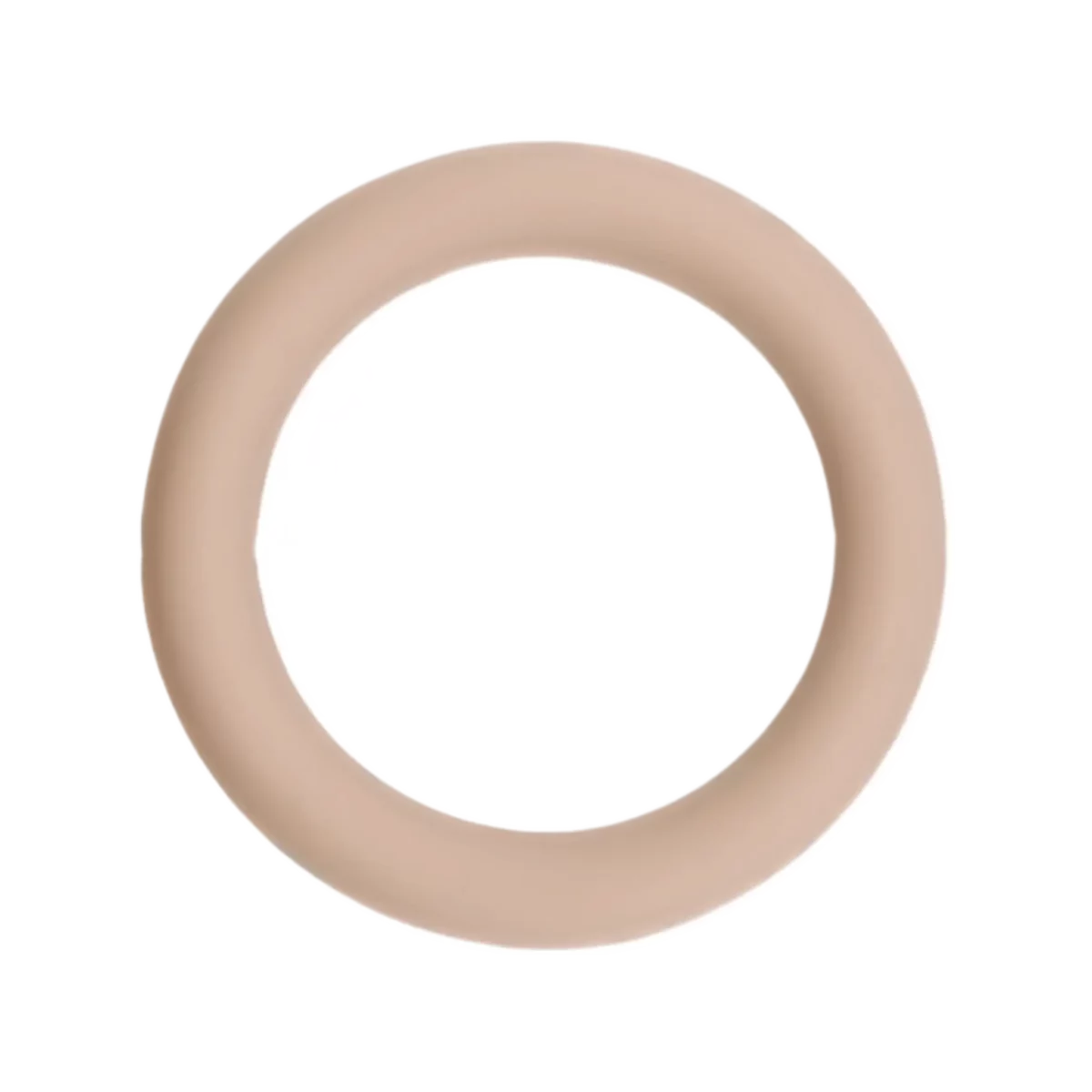 Siliconen Ring Doorrijgbaar <ul> <li>Kleurcode: Wood</li> <li>BPA-vrij, EN-71 veilig getest siliconen</li> <li>Buitendiameter: 68 mm</li> <li>Binnendiameter: 46 mm</li> </ul> Jootjes Haakcadeautjes