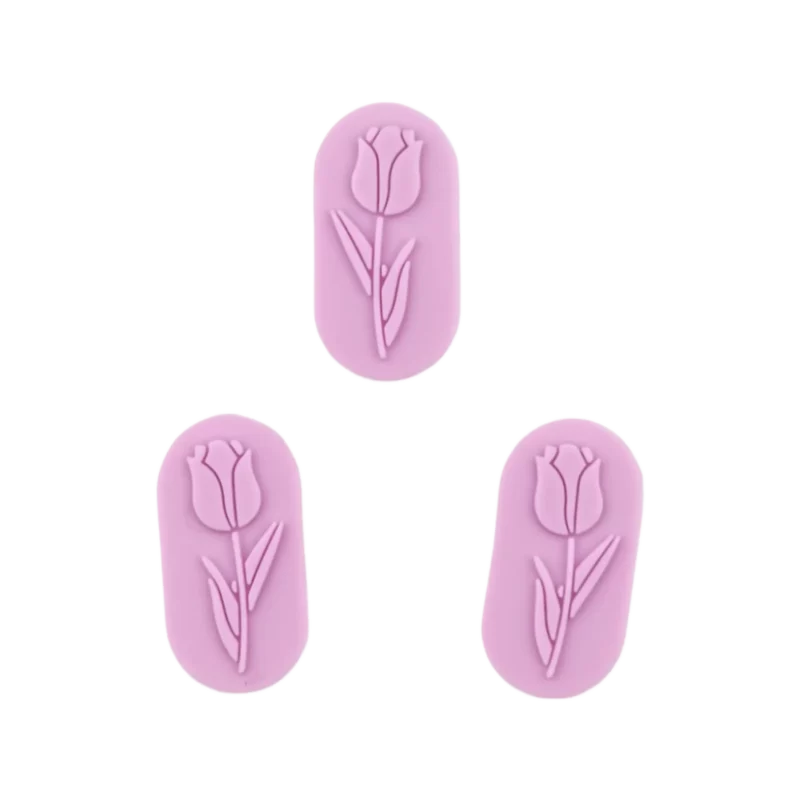 Siliconen Kralen - Tulpensteen - Poeder Lila