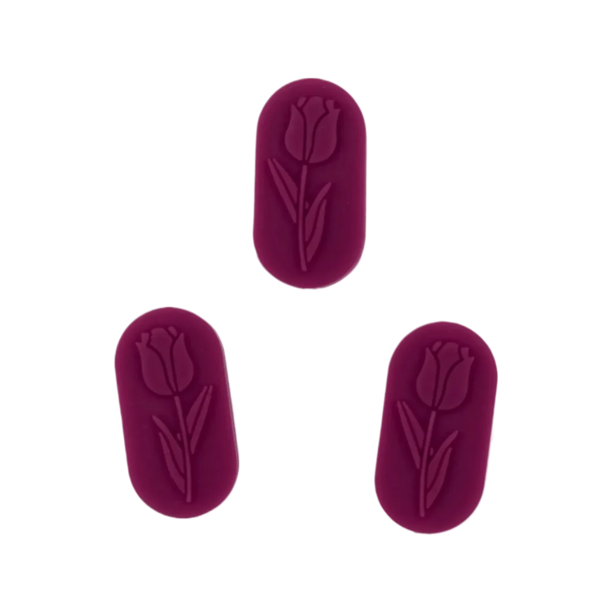 Kleur: Berry Type: Tulpensteen Jootjes Haakcadeautjes