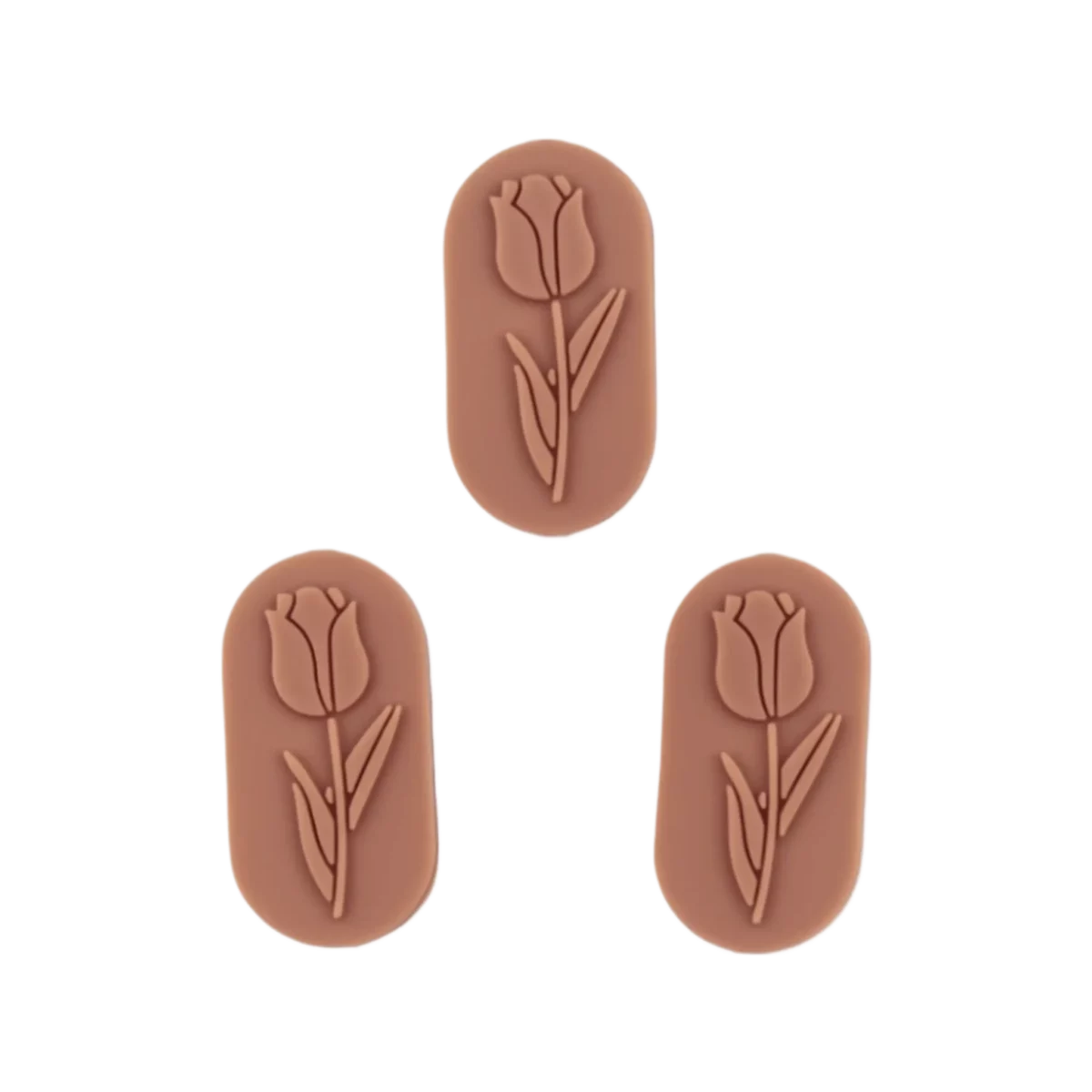 Kleur: Milk chocolate Type: Tulpensteen Jootjes Haakcadeautjes