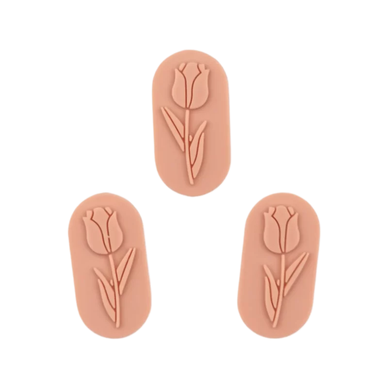 Siliconen Kralen - Tulpensteen - Perzik Nude