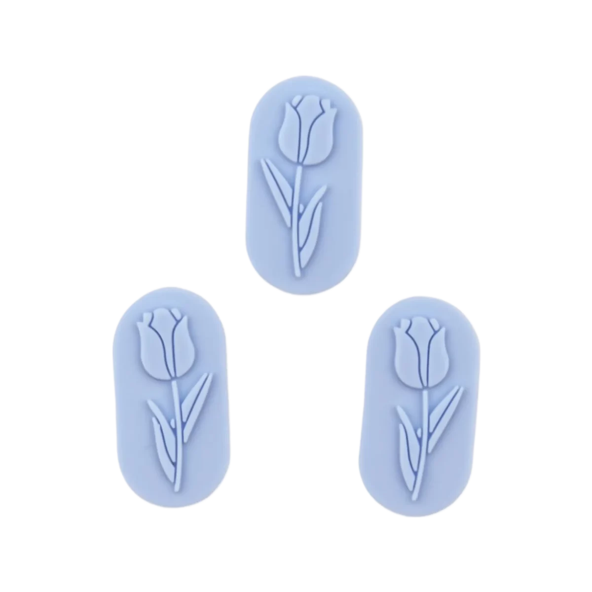 Kleur: Licht Poeder blauw Type: Tulpensteen Jootjes Haakcadeautjes