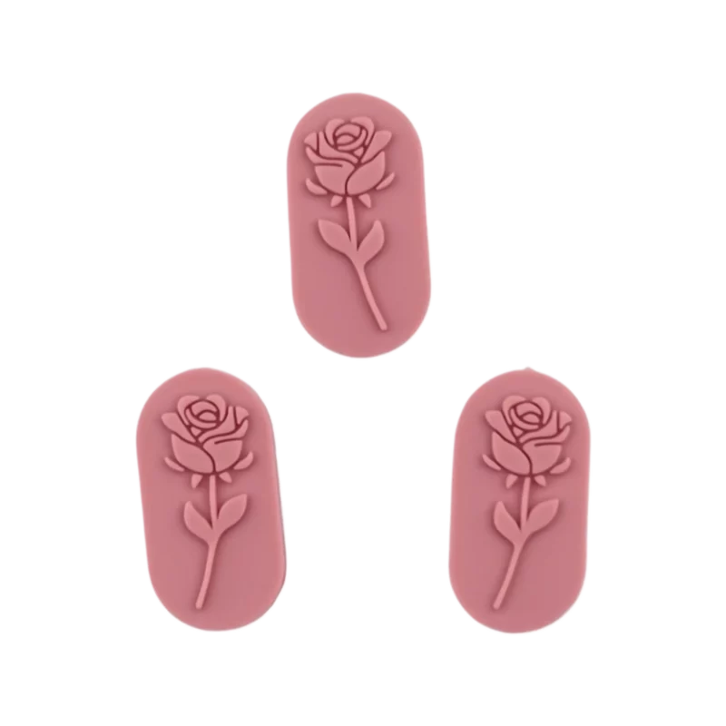 Siliconen Kralen - Rozensteen - Rose