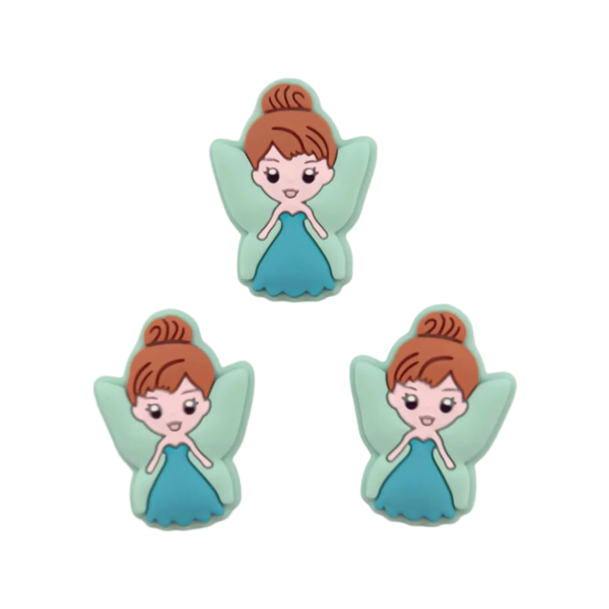 Kleurcode: Turquoise - Mint - Type: Siliconen kralen Fee - Turquoise - Mint - Formaat: circa 1,5 x 2,5 cm - Verkocht per stuk - BPA-, Ftalaten-, Lood-, PVC- en Gif-vrij - Geschikt voor CE-gecertificeerd eindproduct - Medische kwaliteit siliconen kralen - Koelbaar in de koelkast - Vaatwasser bestendig Jootjes Haakcadeautjes