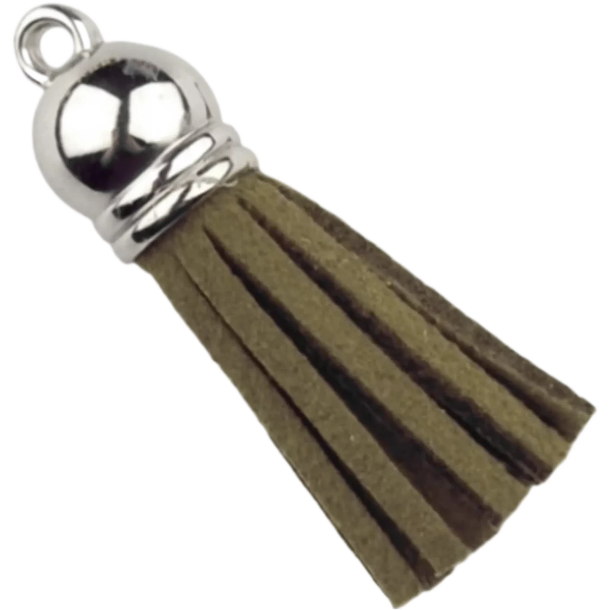 Type : Porte-clés Gland Matériau : Plastique/suède Couleur : Vert mousse/Argent Jootjes Haakcadeautjes