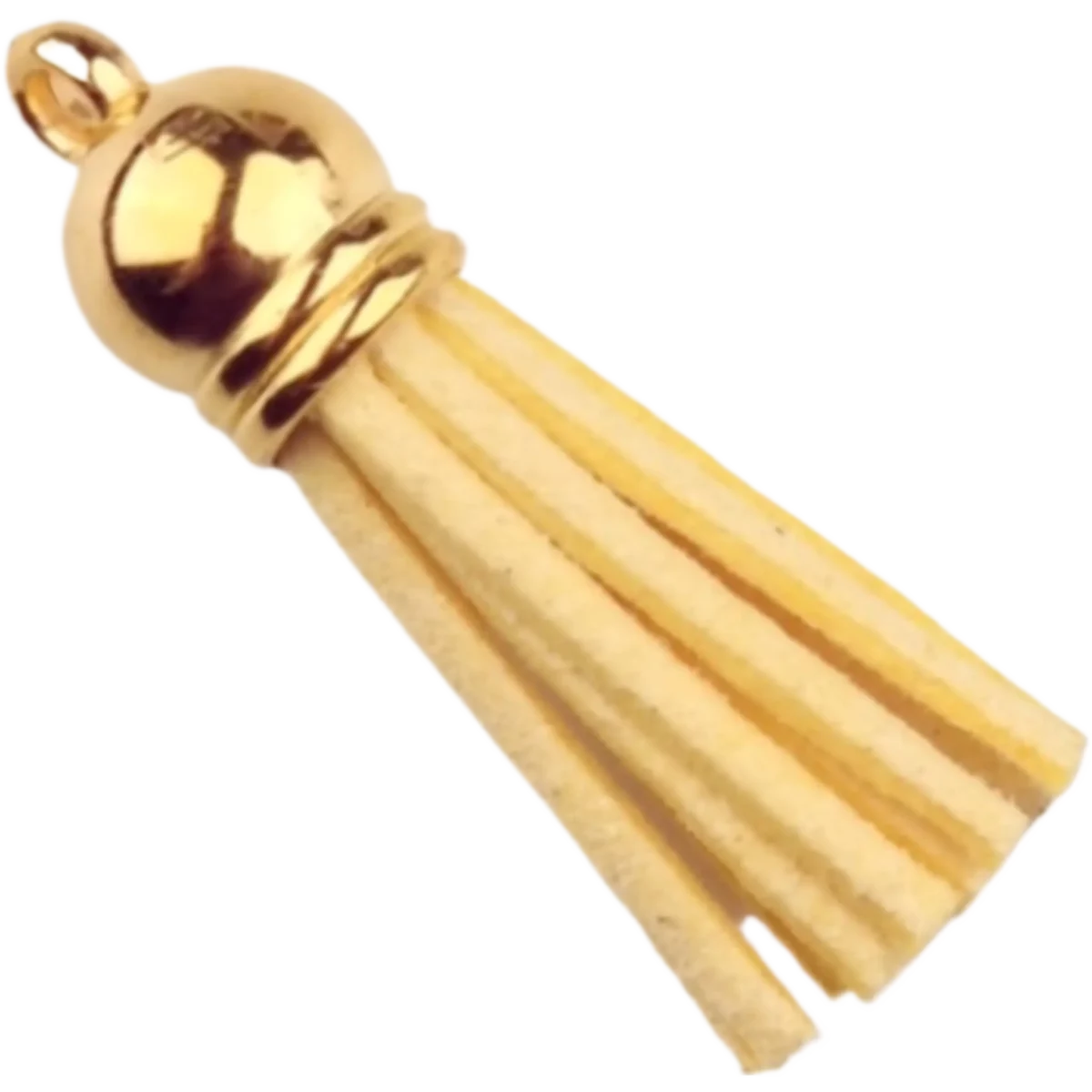 Type: Keychain Tassel Material: Plastic/suede Color: Light Yellow/Gold Jootjes Haakcadeautjes